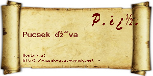 Pucsek Éva névjegykártya